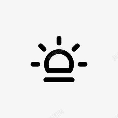 太阳日落日出图标图标