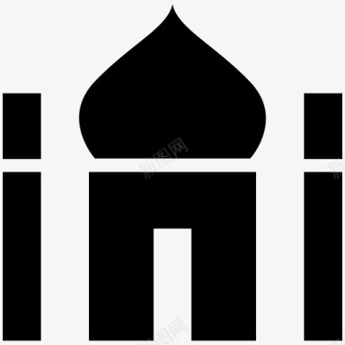清真寺穆斯林宣礼塔图标图标
