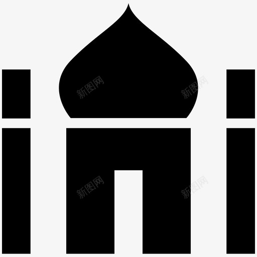 清真寺穆斯林宣礼塔图标svg_新图网 https://ixintu.com 伊斯兰教 宣礼塔 建筑 清真寺 礼拜场所 神殿 穆斯林 穹顶