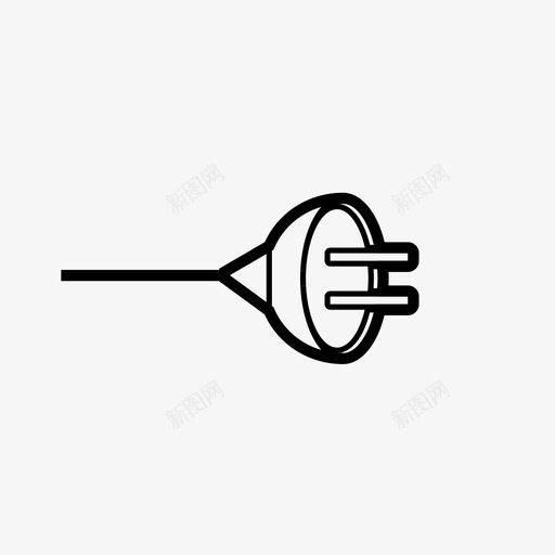 插头电线电源图标svg_新图网 https://ixintu.com 插头 插座 电源 电线 电线插头