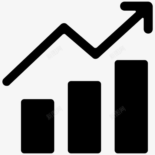 条形图进度利润图标svg_新图网 https://ixintu.com 信息图 利润 市场 平滑实心图标 折线图 报表 数学 条形图 进度 销售