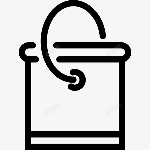 桶铝浴室图标svg_新图网 https://ixintu.com 不给糖就捣蛋 储存 塑料 容器 桶 水 油漆 浴室 铝