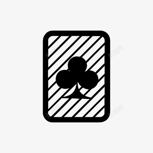 扑克牌游戏卡玩法图标svg_新图网 https://ixintu.com 俱乐部 扑克牌 拔毛 条纹 标语牌 游戏卡 玩法 赌博 赌场