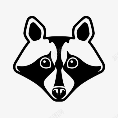 浣熊动物森林动物图标图标
