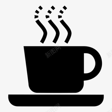 咖啡放松热图标图标