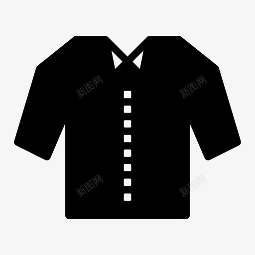 衬衫T恤男装图标svg_新图网 https://ixintu.com T恤 服装 服装和鞋子固体卷2 男装 衬衫