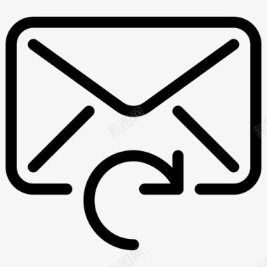 信封电子邮件刷新图标图标