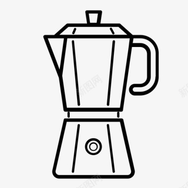 莫卡咖啡壶咖啡套装图标图标