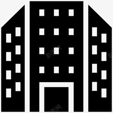 建筑公寓商业建筑图标图标