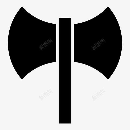 战斧中世纪武器图标svg_新图网 https://ixintu.com 中世纪 女权主义 战斧 武器