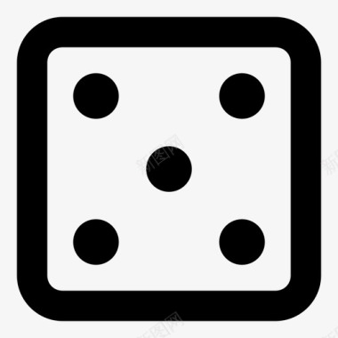 棋盘游戏骰子5骰子图标图标