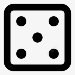 幸运骰子棋盘游戏骰子5骰子图标高清图片