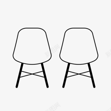 椅子家具现代图标图标