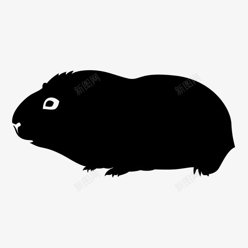 豚鼠动物可爱图标svg_新图网 https://ixintu.com 动物 可爱 哺乳动物 啮齿动物 宠物 绒毛 豚鼠