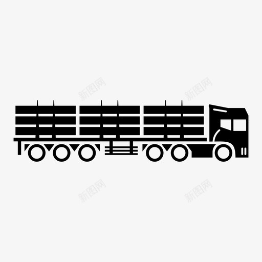 卡车半卡车装运图标svg_新图网 https://ixintu.com 半卡车 卡车 卡车租赁 商店 木材 装运 购物 运输 运输服务