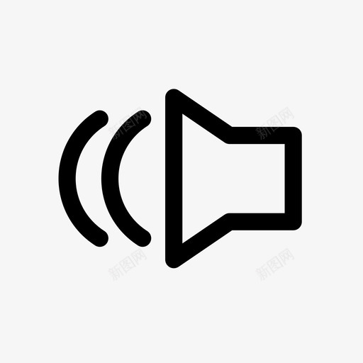 收听放大音频图标svg_新图网 https://ixintu.com 喊叫 学校设备 扬声器 收听 放大 音乐 音频