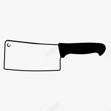切肉刀屠夫剁碎图标图标
