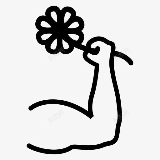 强壮的花花瓣回收图标svg_新图网 https://ixintu.com 力量 回收 大地 强壮的东西 强壮的花 旋转 肌肉 花瓣 茎 裂开