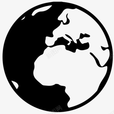 世界大陆地球图标图标