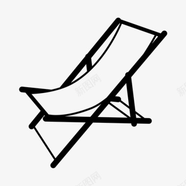 躺椅扶手椅沙滩图标图标
