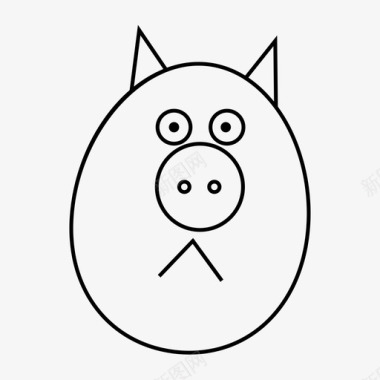 猪农场农场动物图标图标