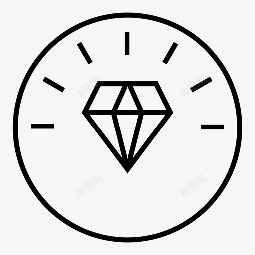 钻石闪亮珍贵图标svg_新图网 https://ixintu.com 发光 奢华 宝石 珍贵 珠宝 石头 钻石 闪亮