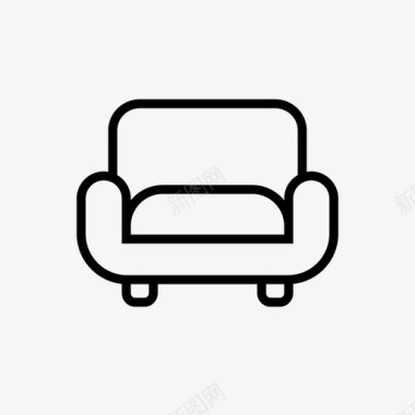 沙发扶手椅舒适图标图标