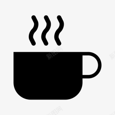 咖啡加奶油大的图标图标
