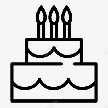 蛋糕蜡烛仪式图标图标