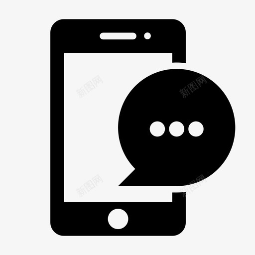 聊天智能手机通话图标svg_新图网 https://ixintu.com 文字 文字气泡 智能手机 短信 聊天 语音 语音泡泡 通话