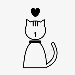 感情动物猫无条件的爱宠物图标高清图片