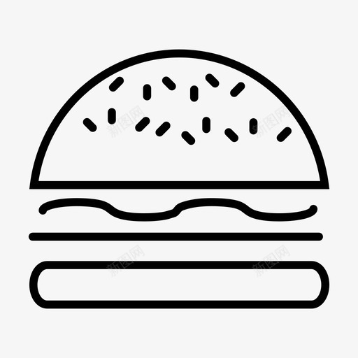 汉堡芝麻芝麻包图标svg_新图网 https://ixintu.com 垃圾食品 快餐 汉堡 芝麻 芝麻包 芝麻面包 餐厅 餐食