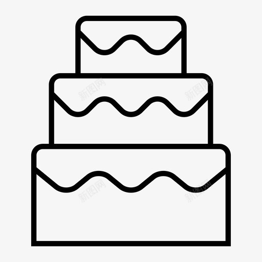 婚礼蛋糕三层糖果图标svg_新图网 https://ixintu.com 三层 婚礼蛋糕 庆祝 款待 生日蛋糕 糖果 糖霜 面包 食物
