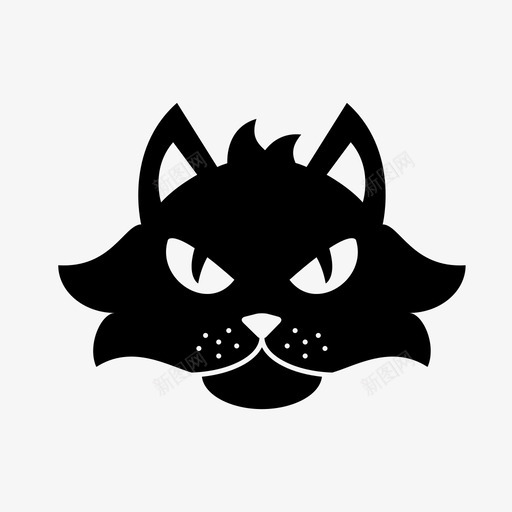 猫斑猫野猫图标svg_新图网 https://ixintu.com 动物脸 敏捷 斑猫 猫 看看猫拖进来了什么 野猫 黑猫