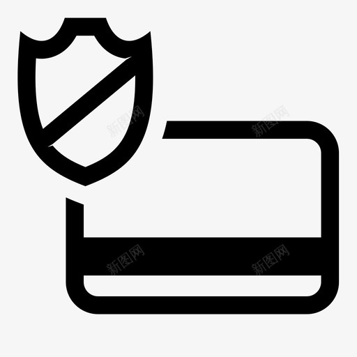 信用卡购物盾图标svg_新图网 https://ixintu.com 信用卡 信用卡安全 卡安全 安全 安全信用卡 盾 磁条 货币 购物 锁