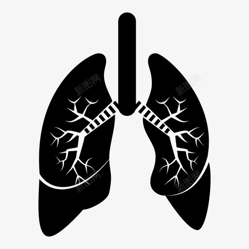 肺器官医学图标svg_新图网 https://ixintu.com 健康 医学 医生 医院 呼吸 器官 心血管系统 生命 肺 肺活量