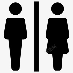浴室男女浴室人公共图标高清图片