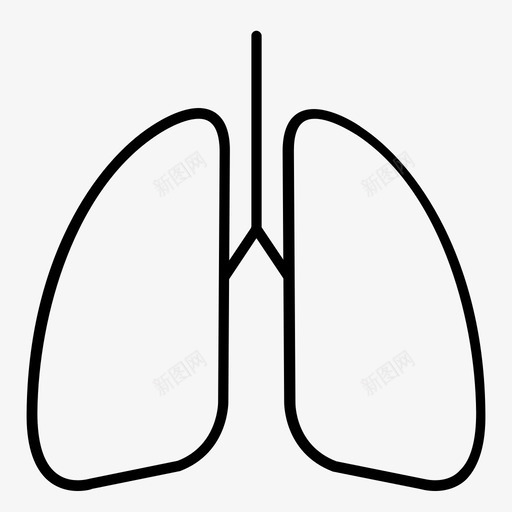 肺空气呼吸图标svg_新图网 https://ixintu.com 健康图标 吸入 呼吸 氧气 癌症 空气 肺