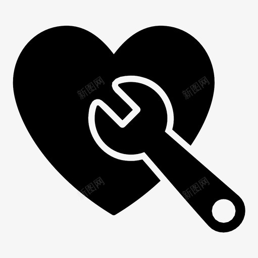 心脏外科工具外科医生图标svg_新图网 https://ixintu.com 健康 医学 器官 外科医生 工具 心脏外科 心脏病 急诊 手术 扳手