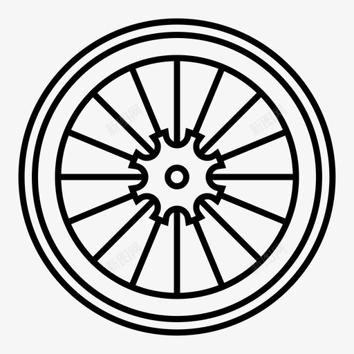 轮子自行车自行车轮子图标svg_新图网 https://ixintu.com 后轮 自行车 自行车轮子 轮子
