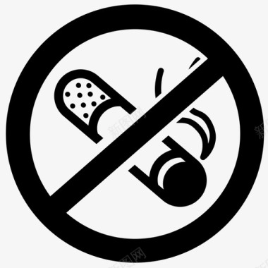 禁烟香烟大麻图标图标