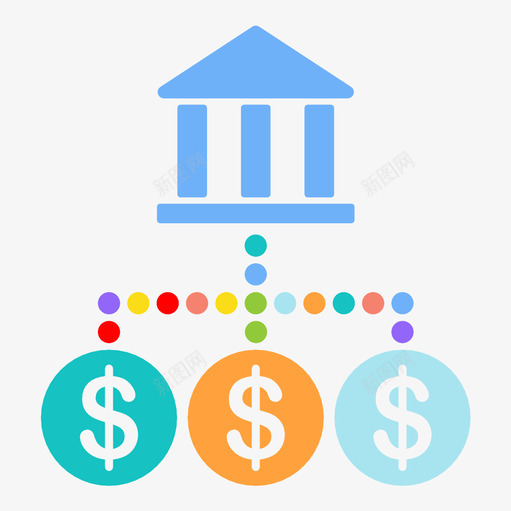 银行金融金融机构图标svg_新图网 https://ixintu.com 投资 支付 网络 订单 货币 金融 金融机构 银行