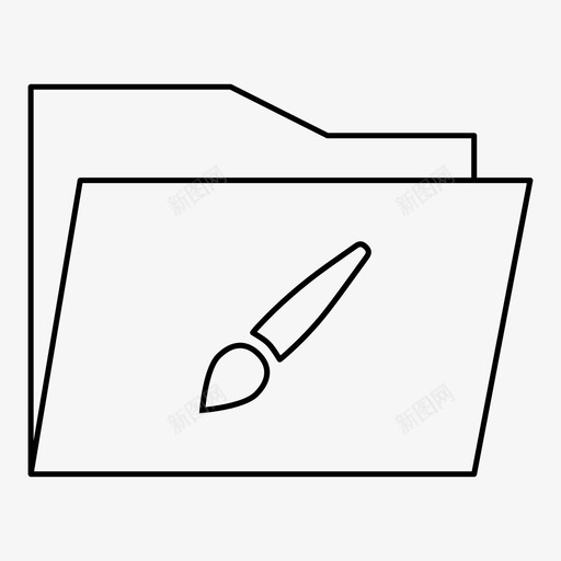 艺术品文件夹公文包绘画图标svg_新图网 https://ixintu.com 作品 公文包 创意 文件 文件和文件夹图标集 文件夹 绘画 艺术品文件夹 计算机