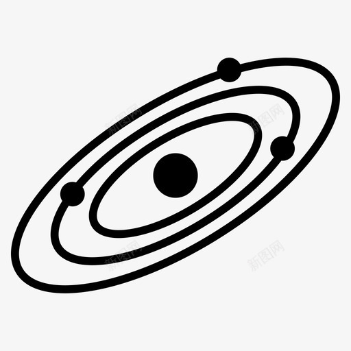 行星系恒星太阳系图标svg_新图网 https://ixintu.com 太阳系 恒星 星系 物理学 科学 行星 行星系 轨道