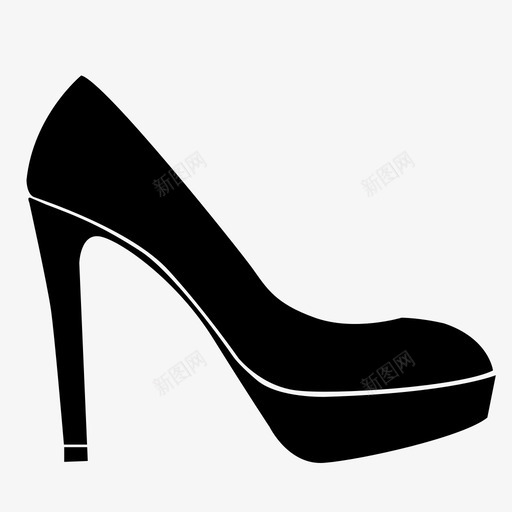 高跟鞋连衣裙正式图标svg_新图网 https://ixintu.com 女士 正式 秀场 连衣裙 鞋子 高跟鞋