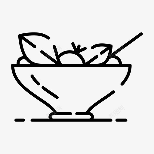 沙拉碗筷子图标svg_新图网 https://ixintu.com 沙拉 碗 筷子 膳食 蔬菜 食物 餐厅和食物
