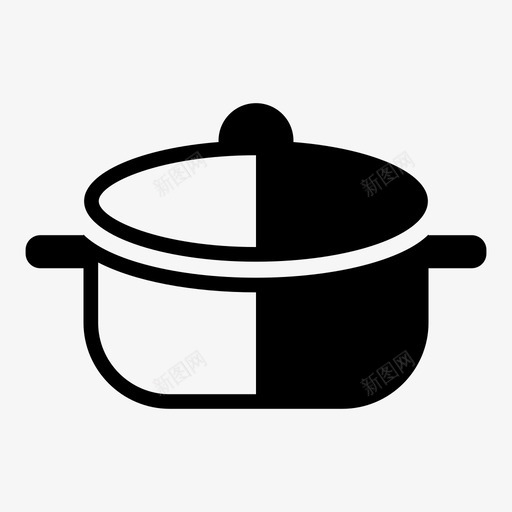 锅炉子汤图标svg_新图网 https://ixintu.com 厨房用具 带盖锅 汤 炉子 热锅 烹饪锅 锅 食物