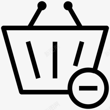 购物篮超市移除物品图标图标