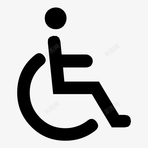 轮椅无障碍残疾图标svg_新图网 https://ixintu.com 可移动的 无障碍 有帮助的 残疾 残疾人 轮椅 轮椅通道