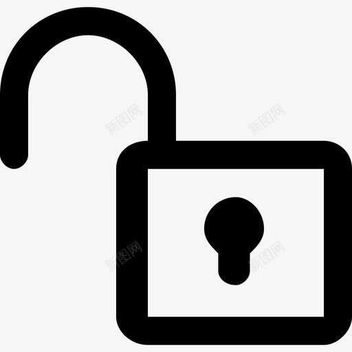解锁进入打开图标svg_新图网 https://ixintu.com 入口 安保 安全 打开 解锁 进入